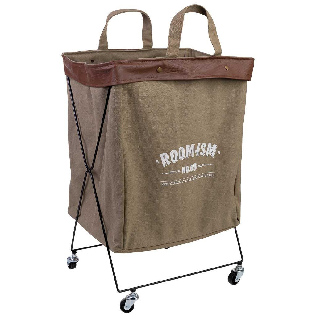 WÄSCHEKORB aus metall 41x32x58cm - Braun, Textil (43/60/34cm) - Wanderlust