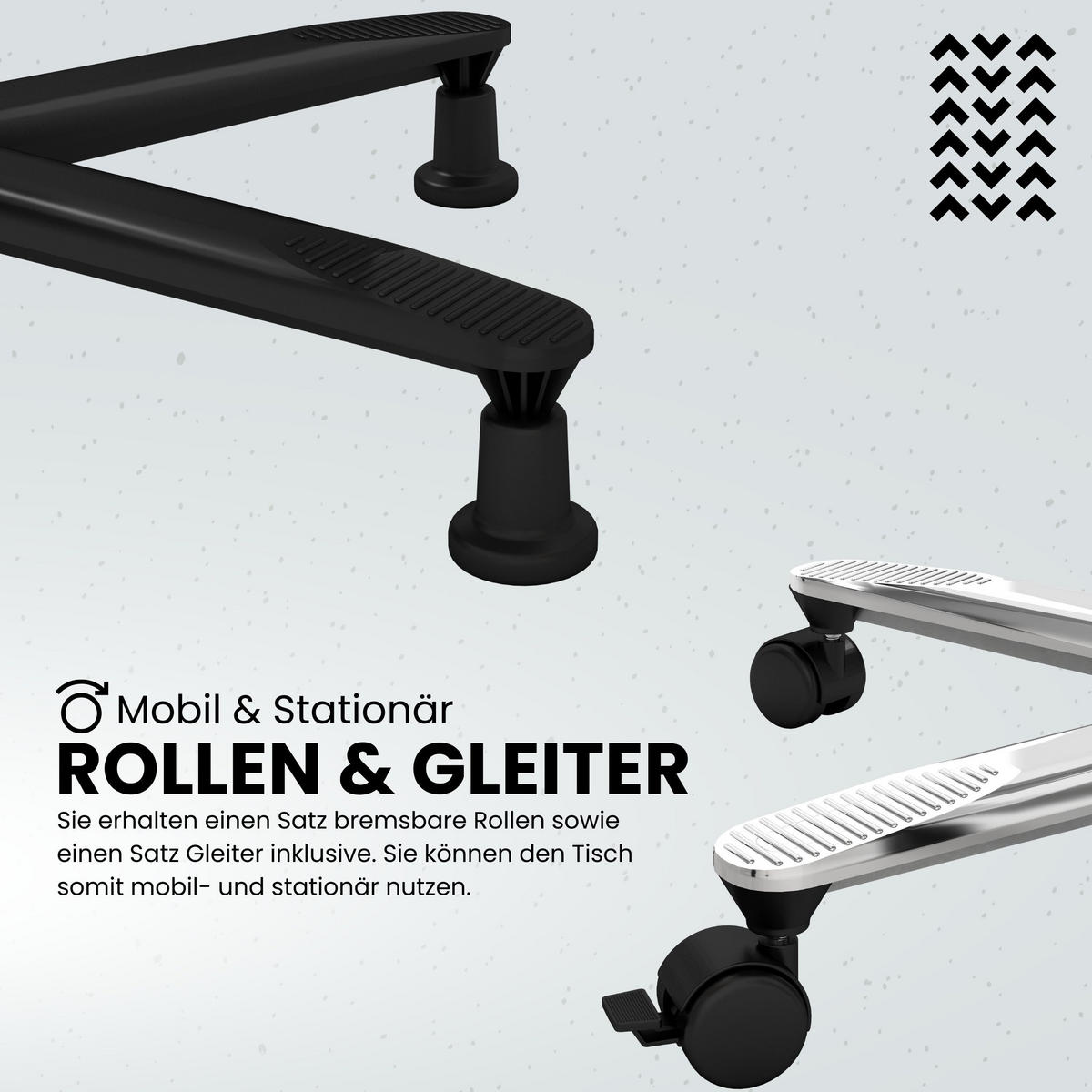 SÄULENHUBTISCH eckig ST 80/80/74 cm in Weiß/chrom - Chromfarben/Weiß, Holzwerkstoff (80/80/74cm) - bümö