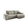 ECKSOFA MILKY 255/148 in Bouclé Grau-Beige rechts - Graubraun, Holz/Holzwerkstoff (255/148cm) - Deine Möbel 24