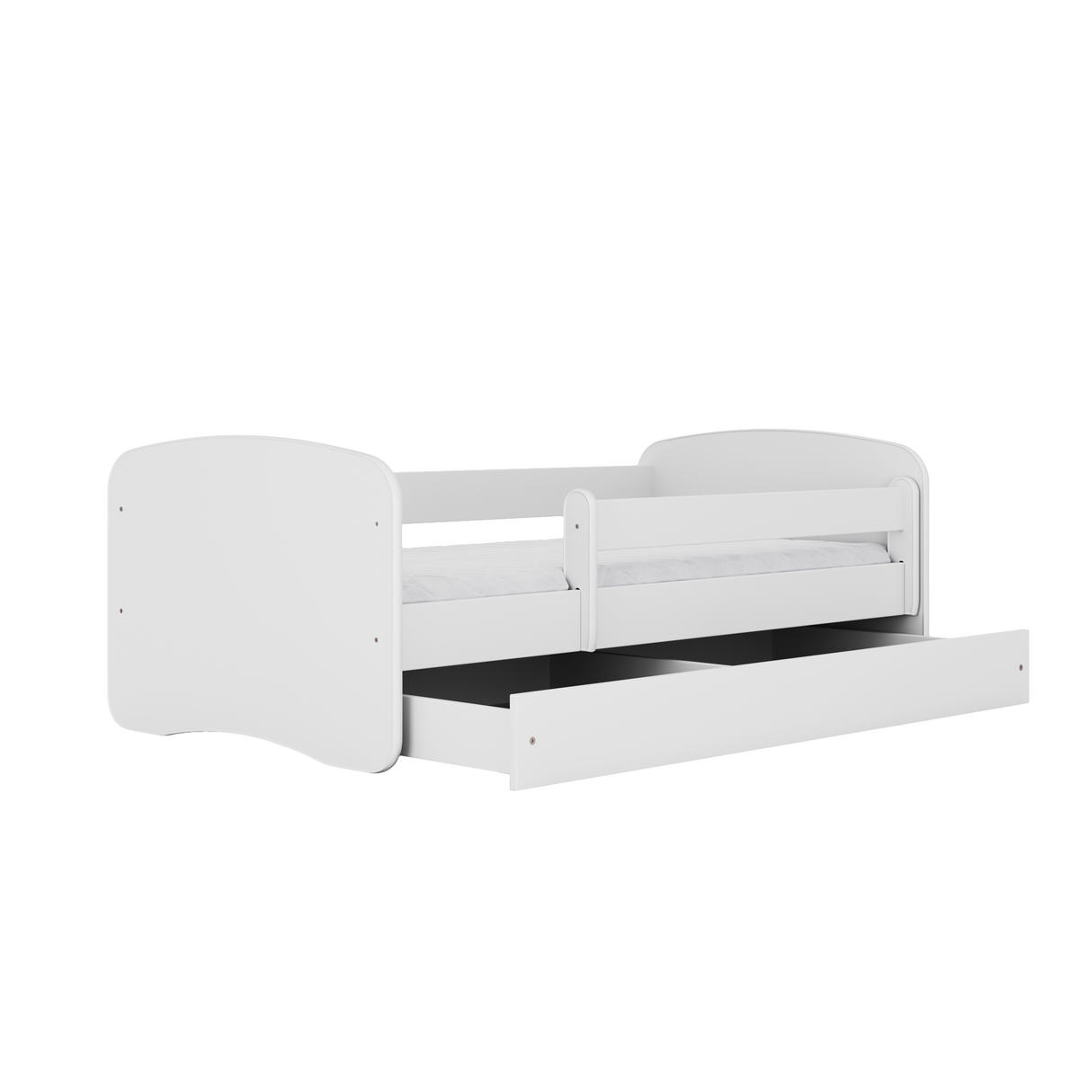 KINDERBETT ohne Muster mit Schublade und Matratze 140/70 - Weiß, Holzwerkstoff (70/140cm) - RAUMHIRSCH FURNITURE