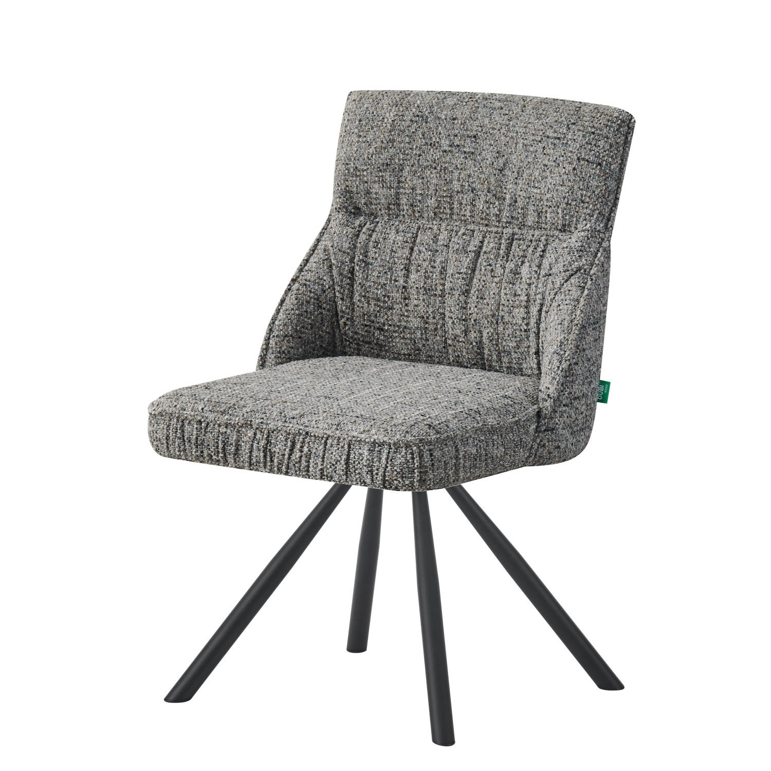 ESSZIMMERSTUHL SERINA 2er-Set - Dunkelgrau/Schwarz, Textil/Metall (49/83/62cm) - DUBI Möbel