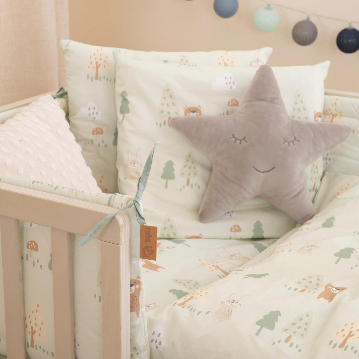 NESTCHEN Woodland Buddies grün - Grün, Textil (170/3cm) - Roba