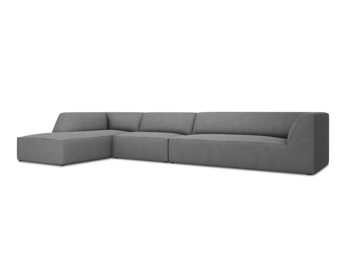 ECKSOFA links Ruby aus strukturiertem Stoff grau 5 Sitzplätze - Grau, Textil (180/366cm) - Micadoni