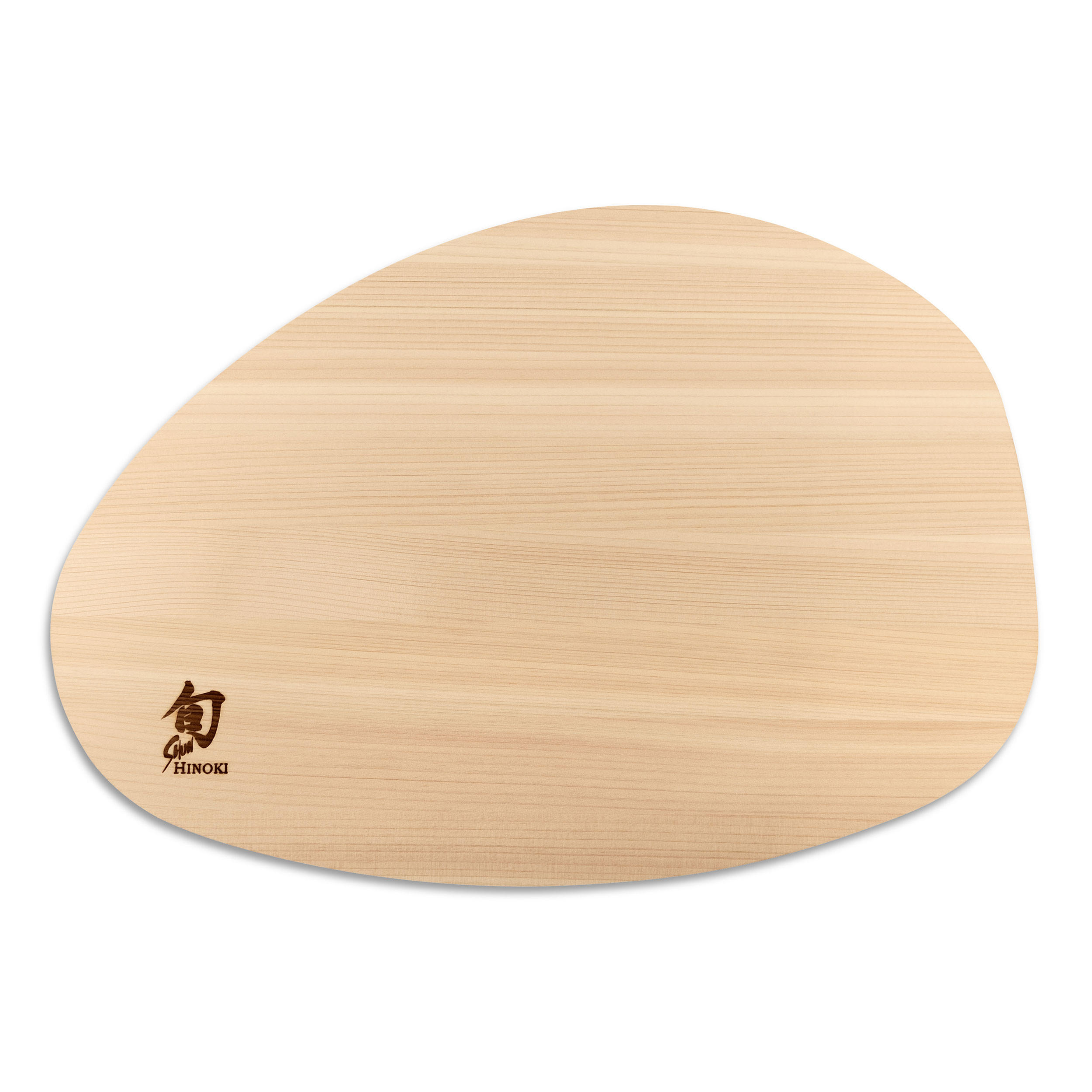 SCHNEIDEBRETT Shun Hinoki oval M, Hinoki-Holz - Braun, Metall (23/32cm) - Kai Messer