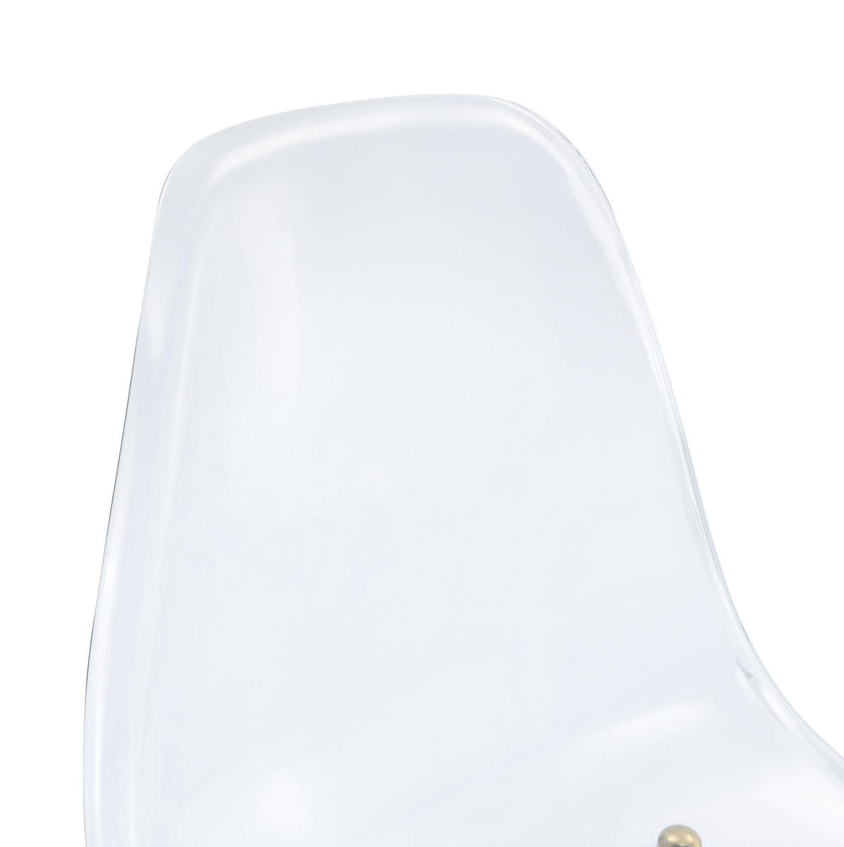 BARHOCKER transparenter Kunststoffsitz mit Metallgestell in Gold - Goldfarben, Kunststoff (45/102/51cm) - MIVRAY
