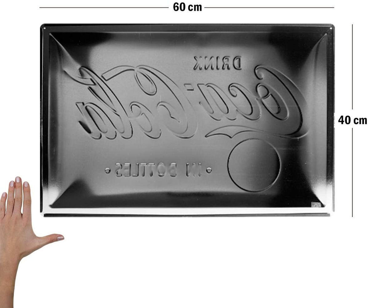 BLECHSCHILD 40/60 cm Coca Cola Logo Yellow - Multicolor, Metall (60/40/1cm) - Nostalgic-Art