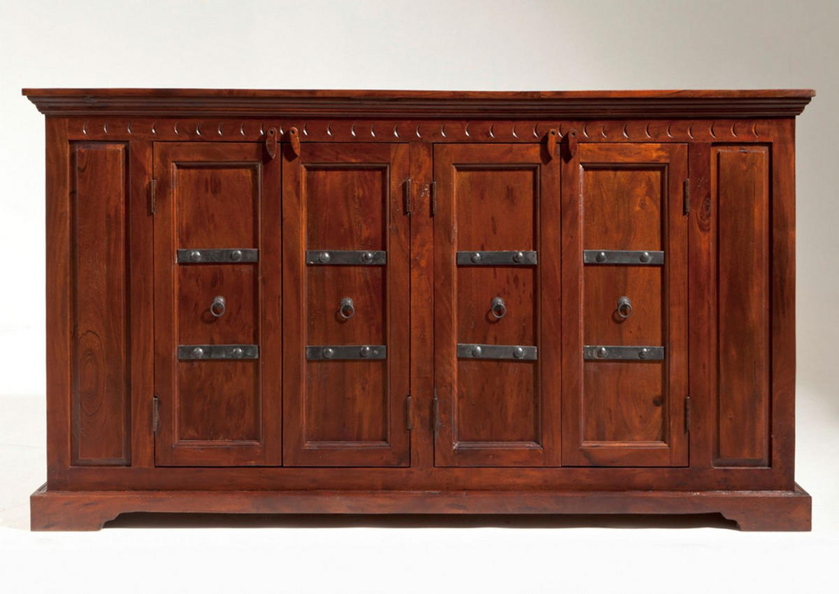 SIDEBOARD Akazie 171x50x90 nougat lackiert OXFORD #403 - Dunkelbraun, Holz (171/90/50cm) - Massivmoebel24
