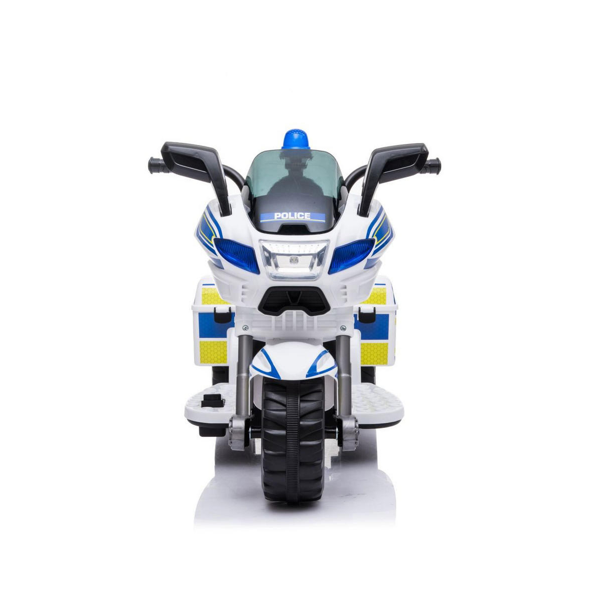 ELEKTROMOTORRAD Polizei weiß blau 3 Räder Scheinwerfer Musikfunktion - Blau, Kunststoff (77/42/50cm) - Chipolino