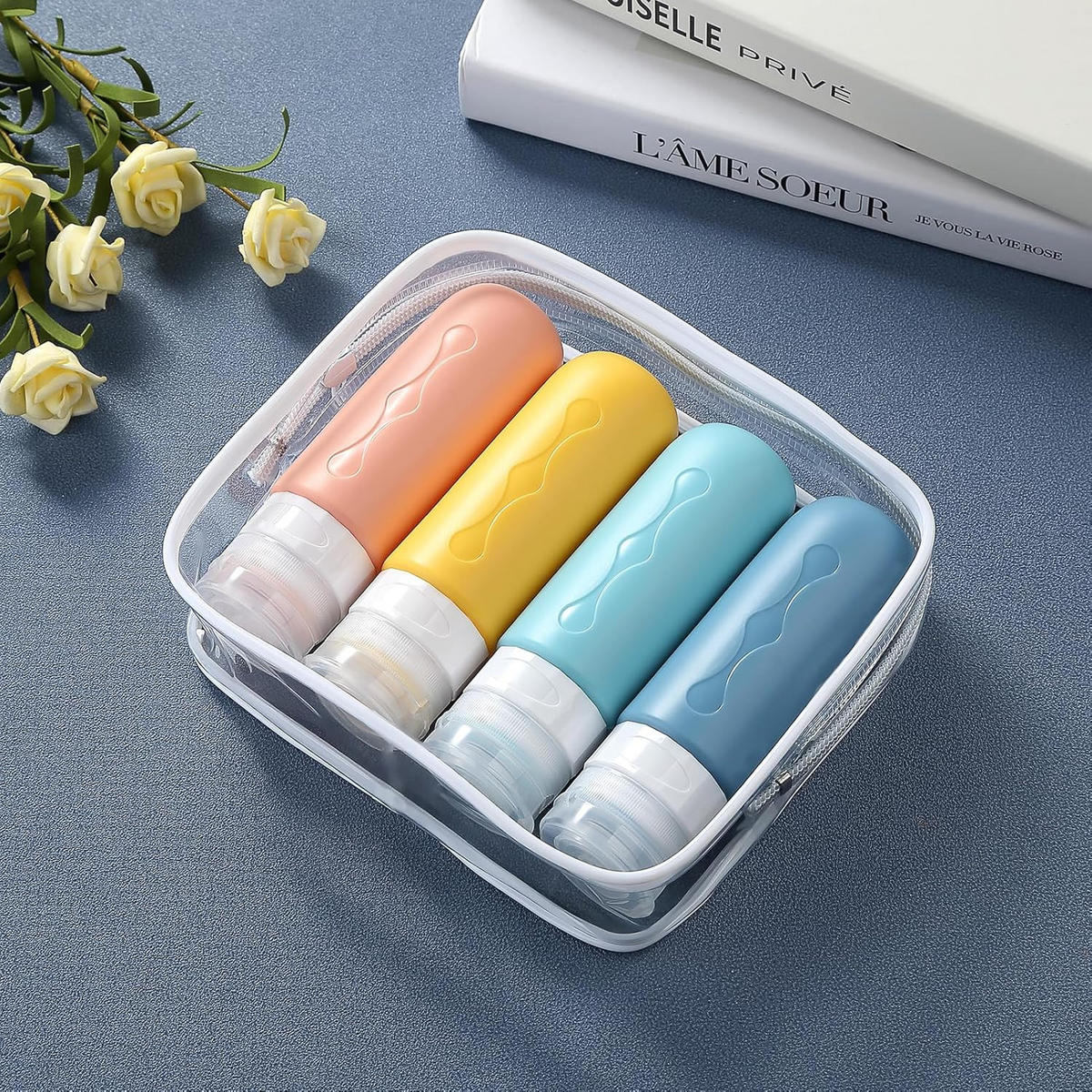 SEIFENSPENDER ,89 ml Reiseflaschen, 4-teiliges Set - Multicolor, Kunststoff (14/2/16.5cm) - BELZ
