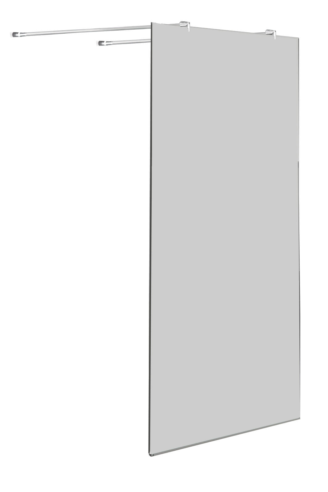 DUSCHWAND AQUOS-DUBLO Klar 180 x 200 cm freistehend 10 mm ESG - Klar, Glas (180/200cm) - Glasdeals