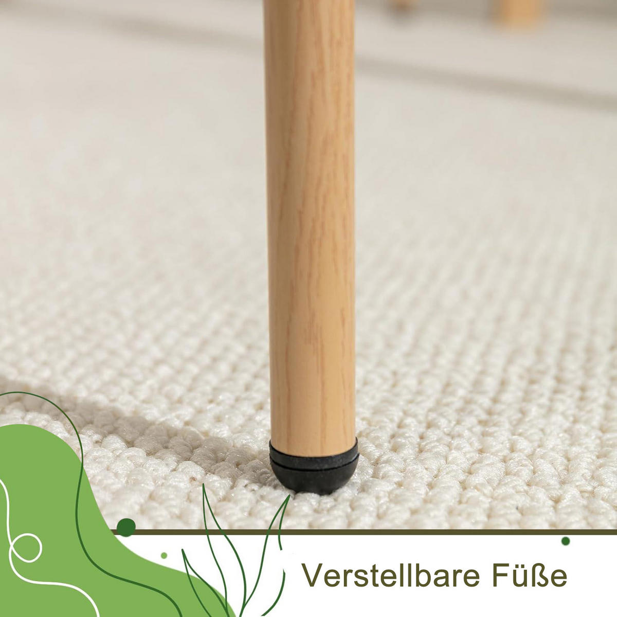 ESSZIMMERSTÜHLE 2er-Set Rattan Mit Metallbeinen Holzfarbe - Braun, Holz (46.5/80.5/40cm)