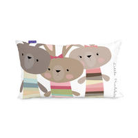 KISSENBEZUG rabbit family 50x30 cm mehrfarbig - Multicolor, Textil (50/30cm) - Happy Friday
