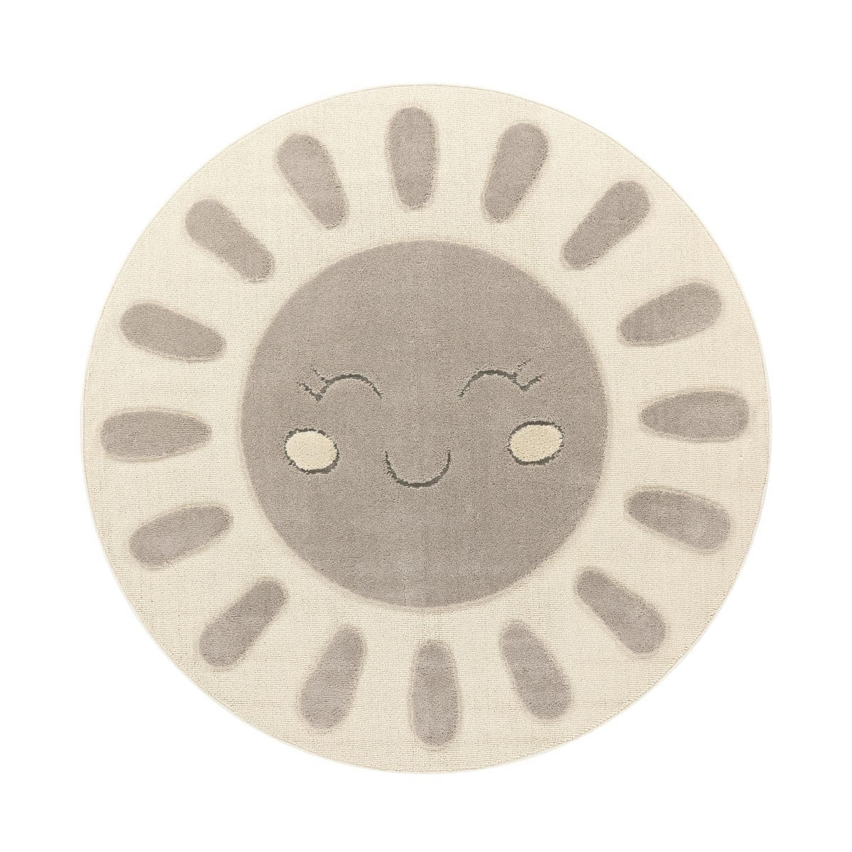 KINDERTEPPICH Creme Ø 120 cm - Creme, Kunststoff (120/120cm) - TT Home