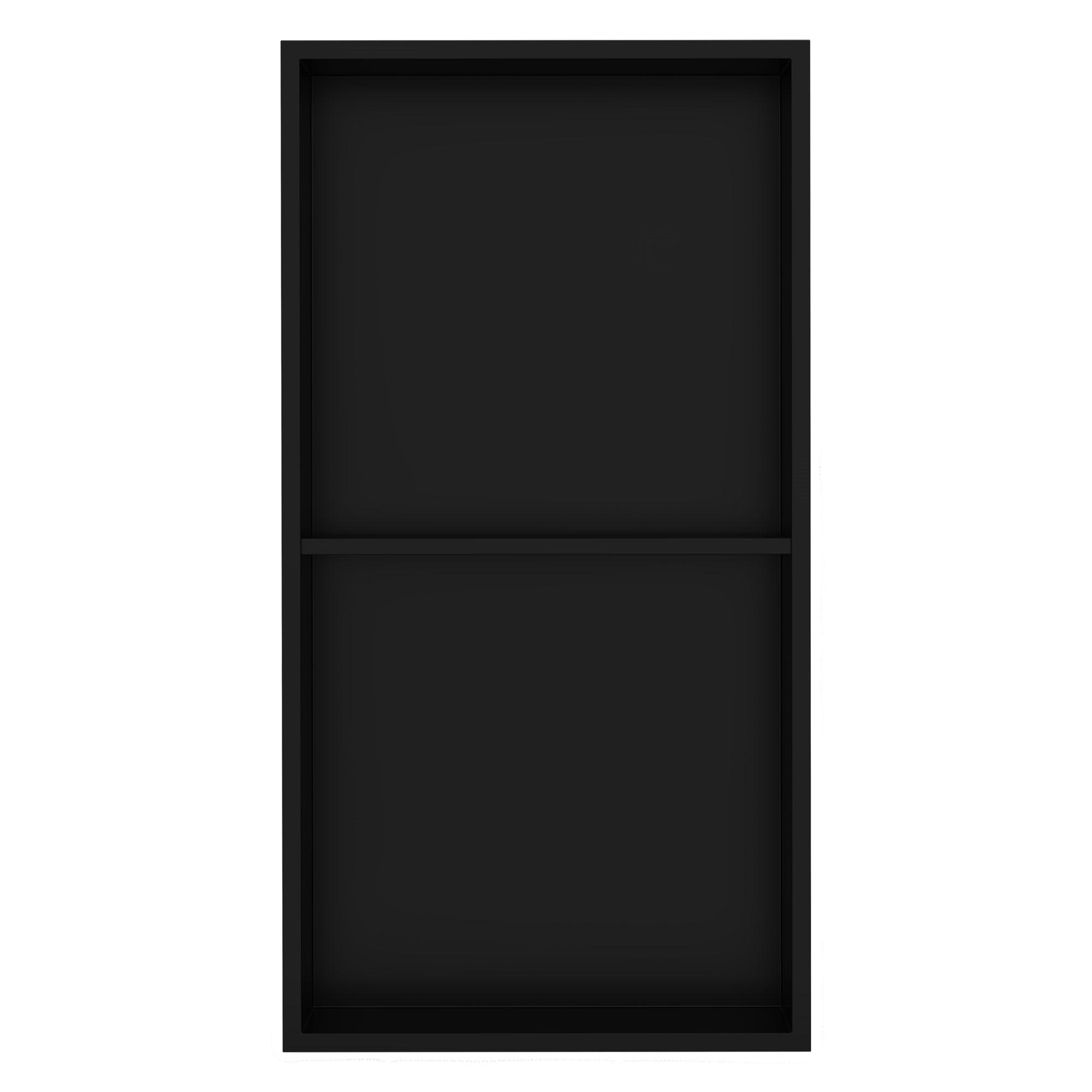 DUSCHNISCHE Schwarz 30/60 cm - Schwarz, Metall (62/10/32cm) - LuxeBath