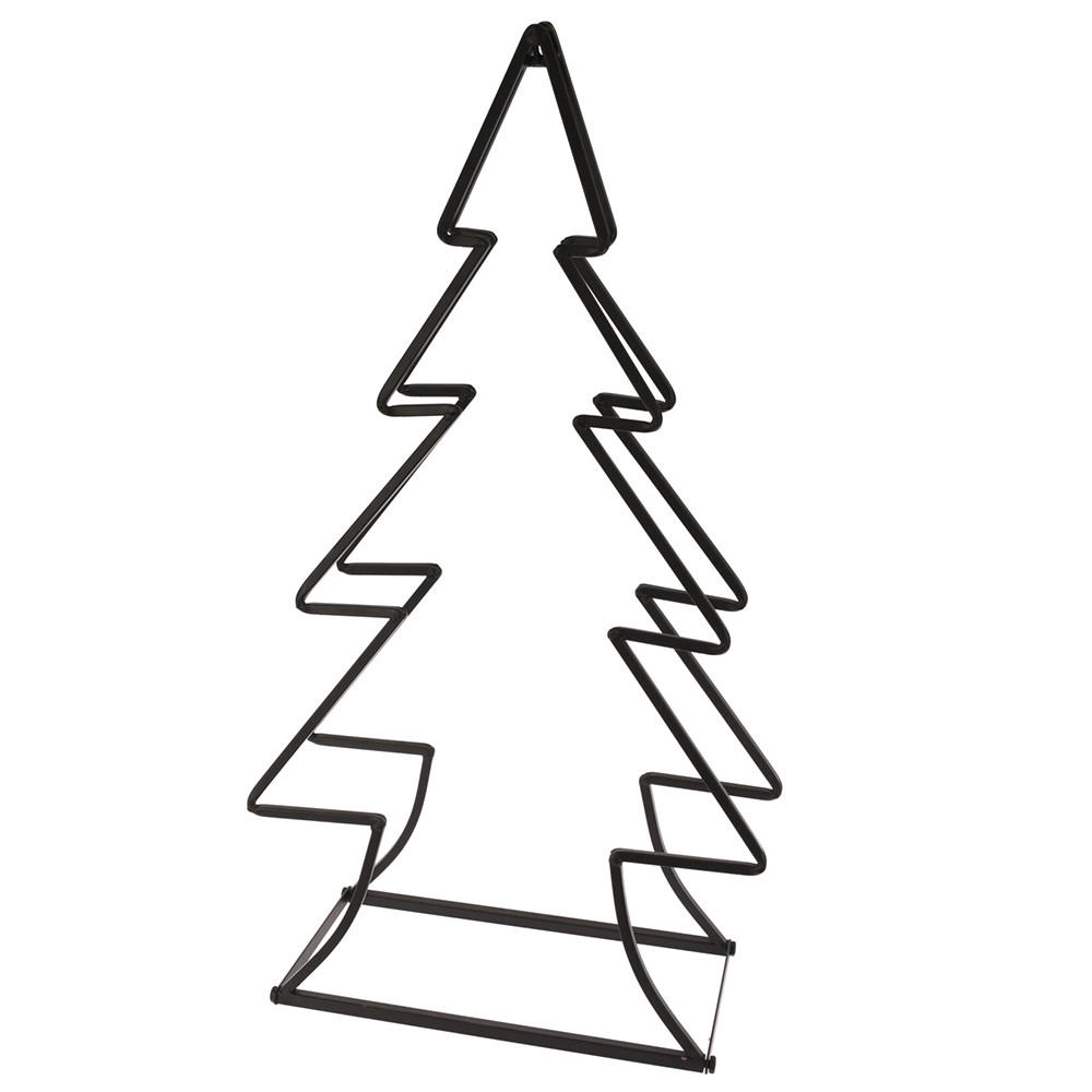 KAMINHOLZSTÄNDER Christbaum Schwarz 20/11/11 cm Metall - Schwarz, Metall (11/11/20cm) - Mondex