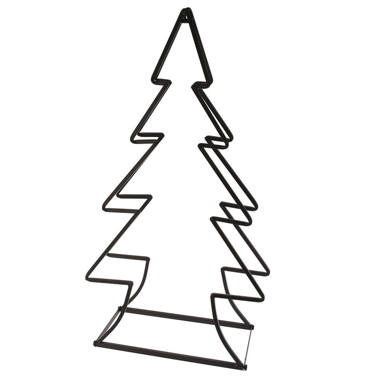 KAMINHOLZSTÄNDER Christbaum Schwarz 20/11/11 cm Metall - Schwarz, Metall (11/11/20cm) - Mondex