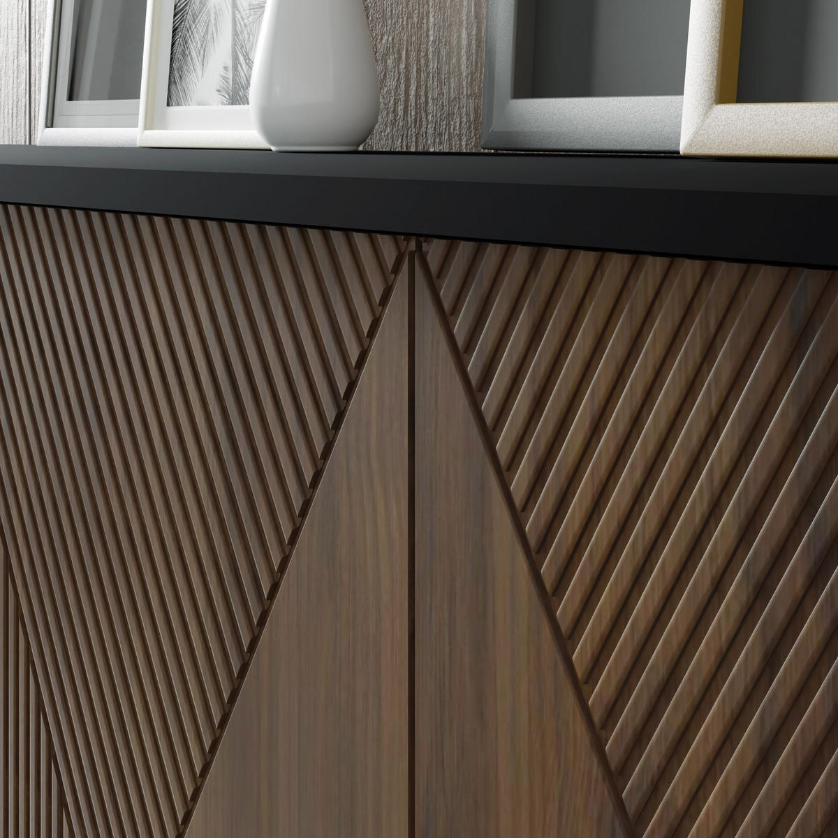 COUCHTISCH Schwarz, Catania Eiche 110/45/55 - Schwarz, Holzwerkstoff (55/110/45cm) - RAUMHIRSCH FURNITURE