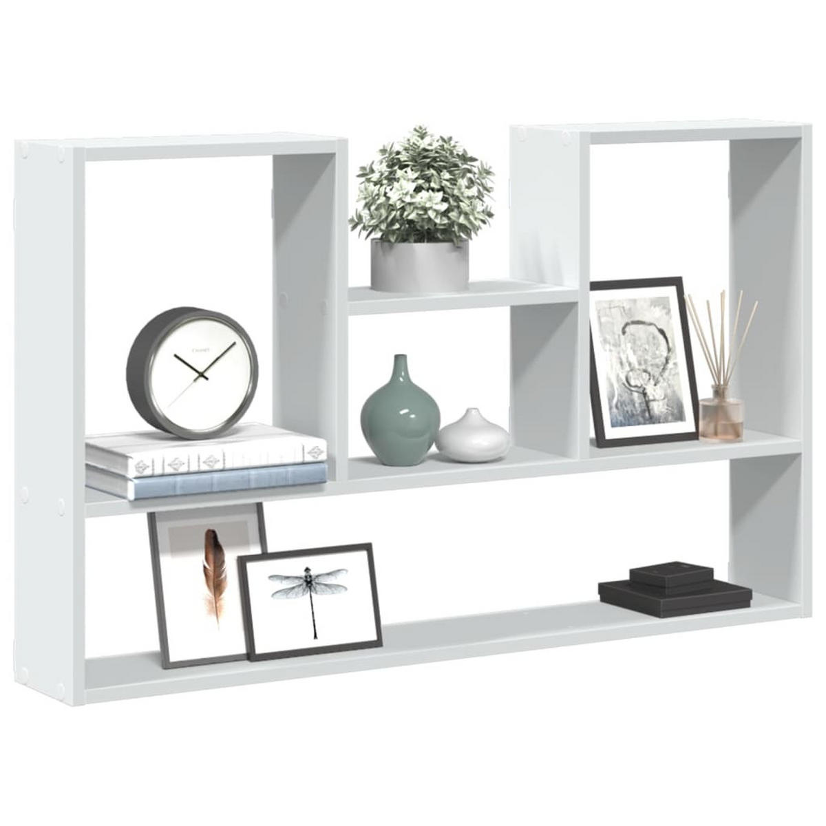 WANDREGAL Weiss 99/15/60 Cm Holzwerkstoff - Weiß, Holzwerkstoff (15/60/99cm) - vidaXL