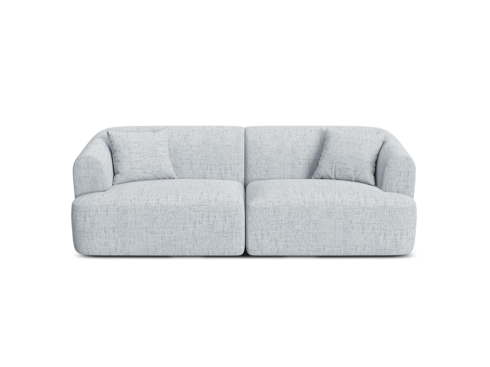 MODULARES-SOFA Campi aus strukturiertem Stoff hellgrau 3 Sitzplätze - Hellgrau, Textil (90/70/220cm) - Cosmopolitan Design
