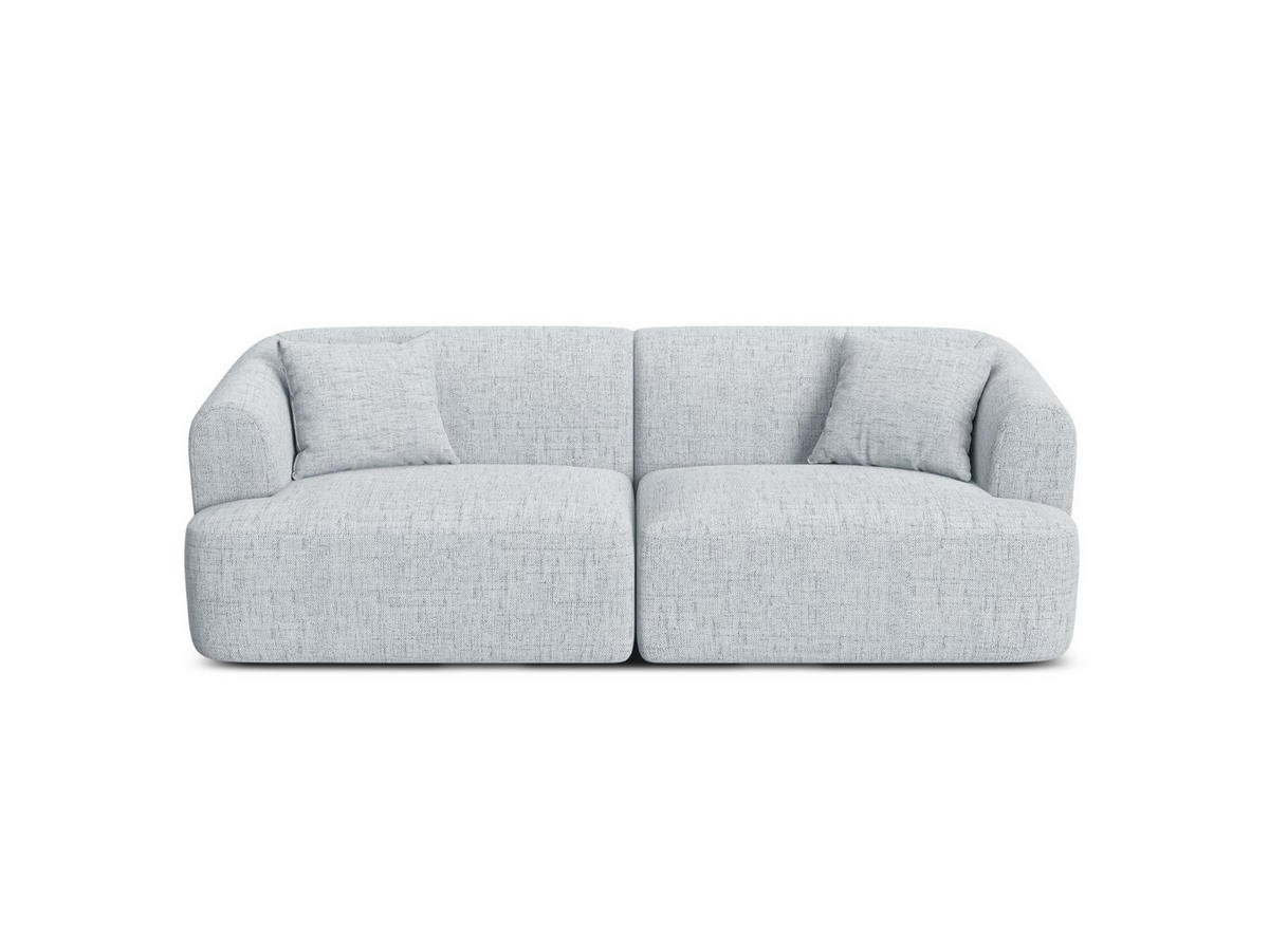 MODULARES-SOFA Campi aus strukturiertem Stoff hellgrau 3 Sitzplätze - Hellgrau, Textil (90/70/220cm) - Cosmopolitan Design