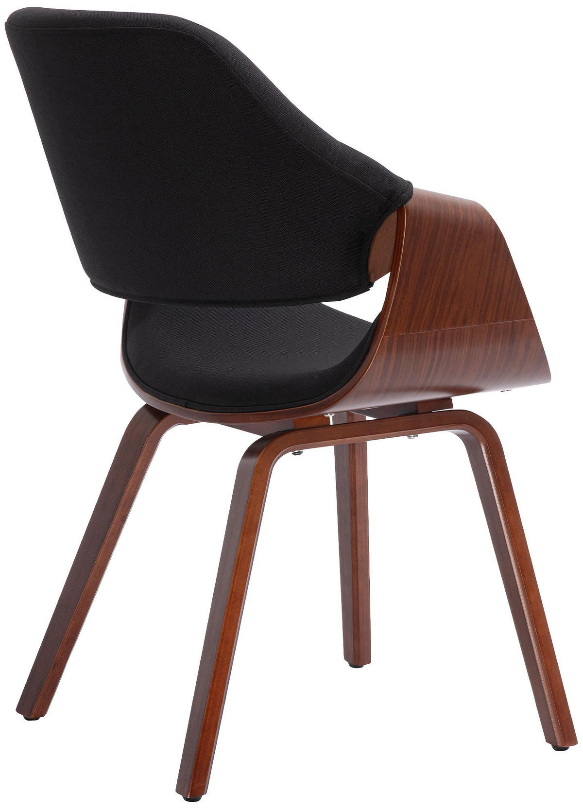 ESSZIMMERSTUHL Stoff Walnuss/Schwarz - Walnussfarben/Schwarz, Holz/Textil (62/87/60cm) - CLP