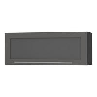 KÜCHENHÄNGESCHRANK Kvantum W4BS/90-AV Graphit Matt / Schwarz Matt 90 / 32,5 / 36cm - Schwarz/Graphitfarben, Holz/Holzwerkstoff (90/36/32.5cm) - Feldmann-Wohnen