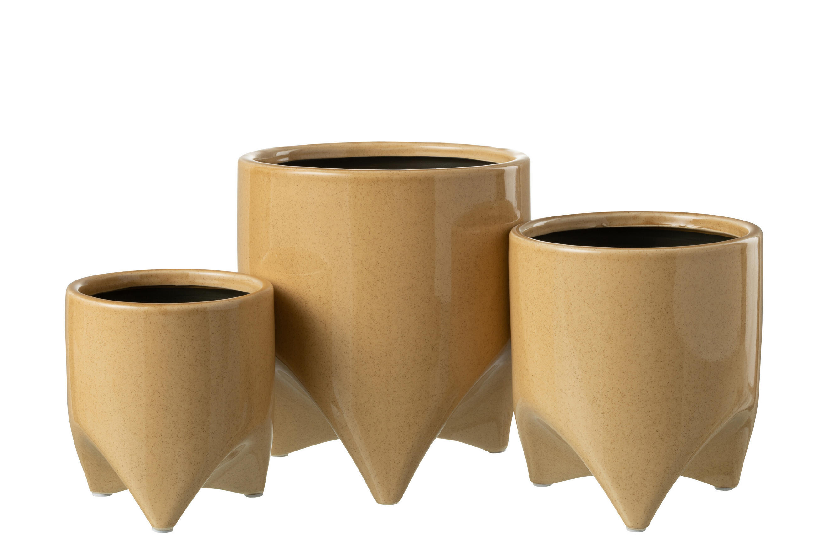 BLUMENTOPF HELIA - Töpferei - Beige - L - Ø 18 cm - Beige, Keramik (18/20.5cm) - J-Line