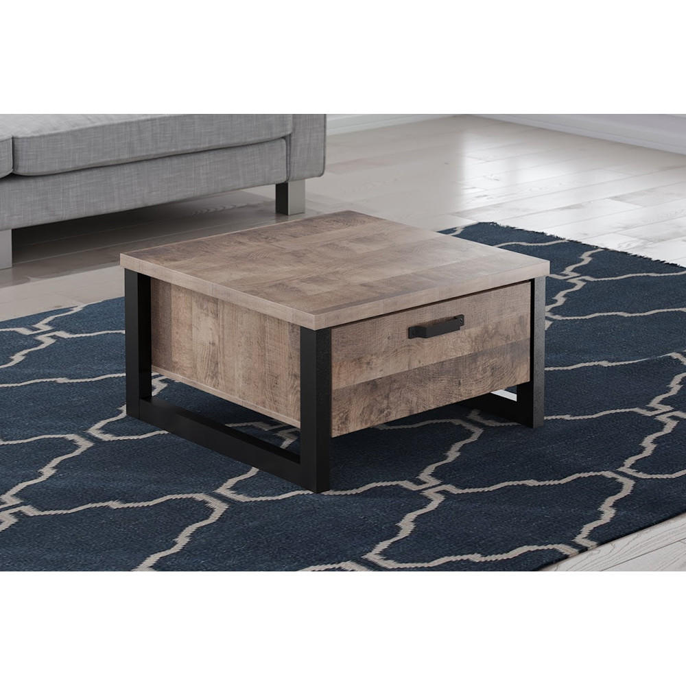 COUCHTISCH Emile Eiche Dekor - Eichefarben, Holzwerkstoff (45/80/80cm) - ebuy24