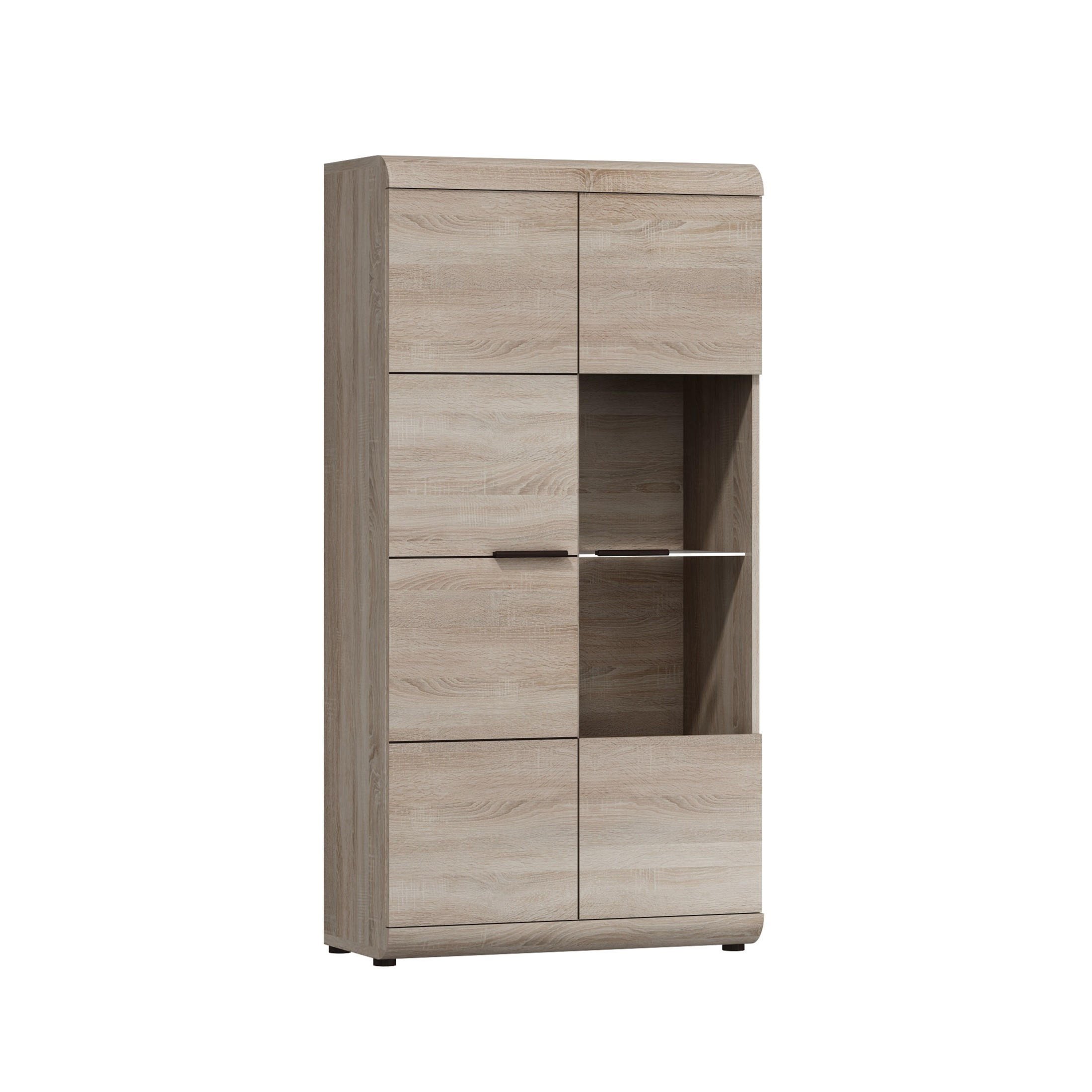 VITRINE in Sonoma Eiche - Sonoma Eiche, Holzwerkstoff (80/158/37cm) - MASSENO