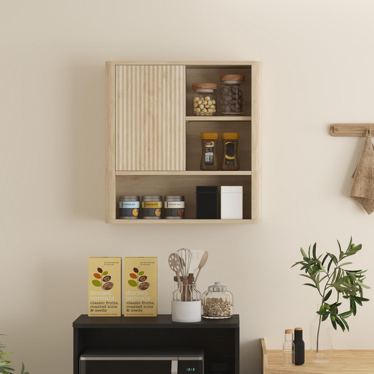 HÄNGESCHRANK Naturfarben 60/20/62 cm - Naturfarben, Holzwerkstoff (60/62/20cm) - PANGIVO