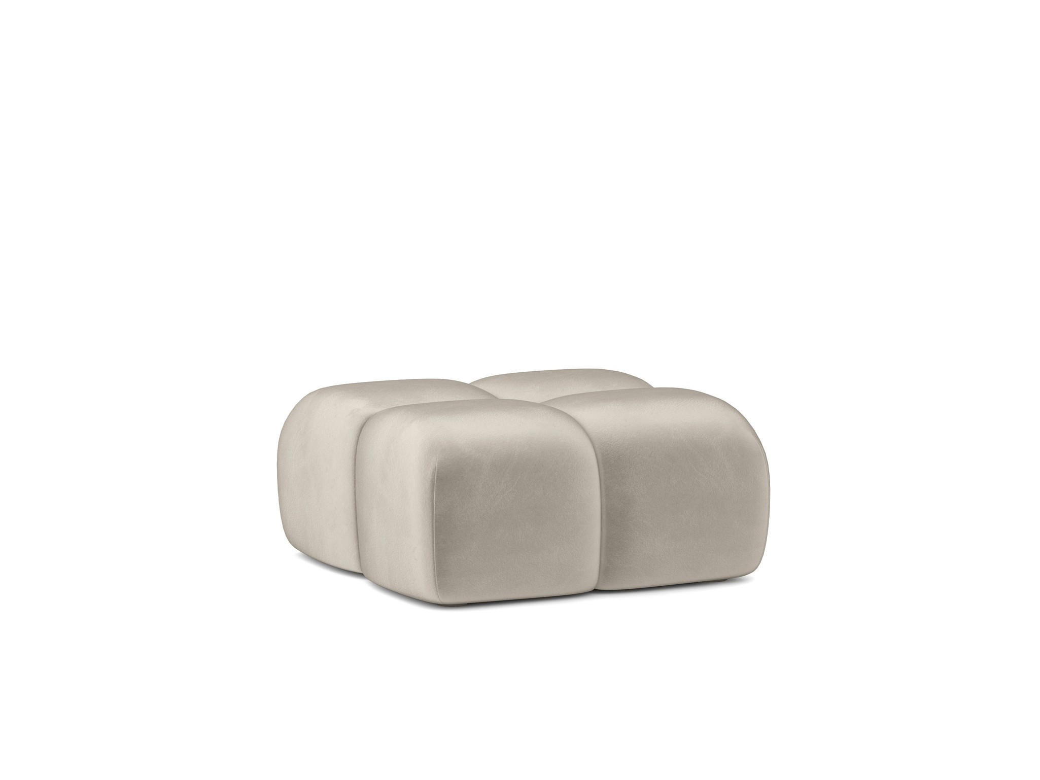 POLSTERHOCKER Darcy - Beige, Holzwerkstoff/Textil (85/44/85cm) - Fun Möbel