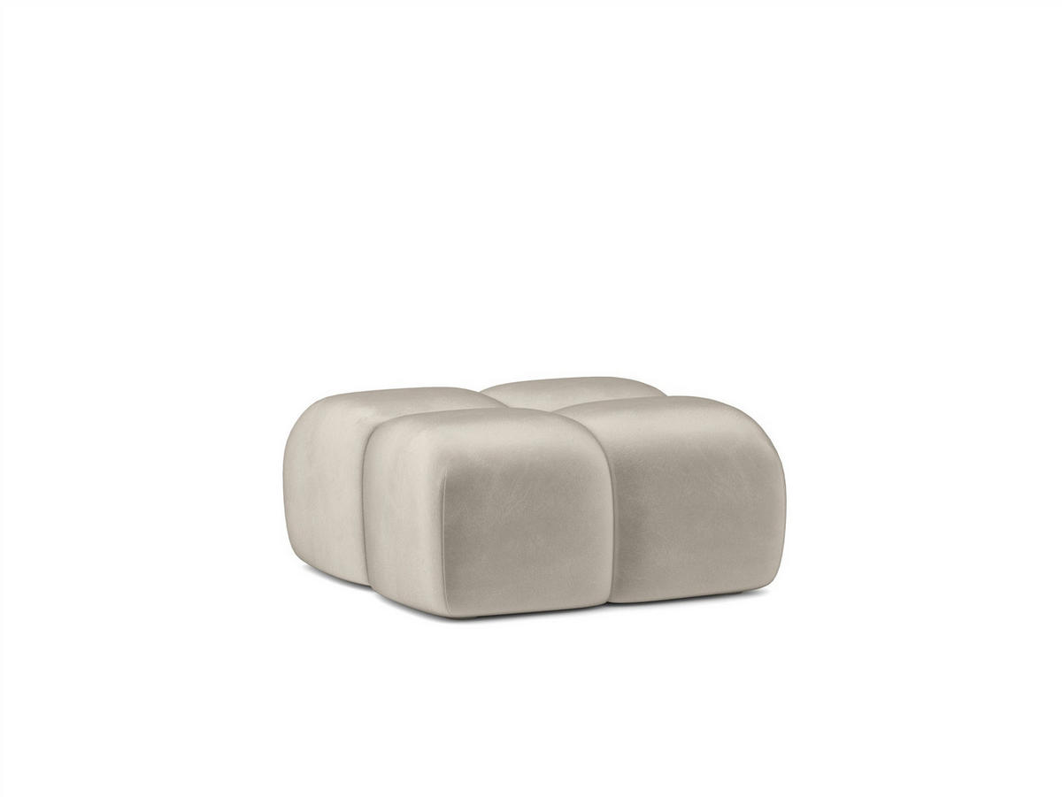 POLSTERHOCKER Darcy - Beige, Holzwerkstoff/Textil (85/44/85cm) - Fun Möbel