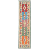 KELIM-LÄUFER handgewebt Gashgai Bunt 240/61 cm Schurwolle - Multicolor, Textil (61/240cm) - Looma
