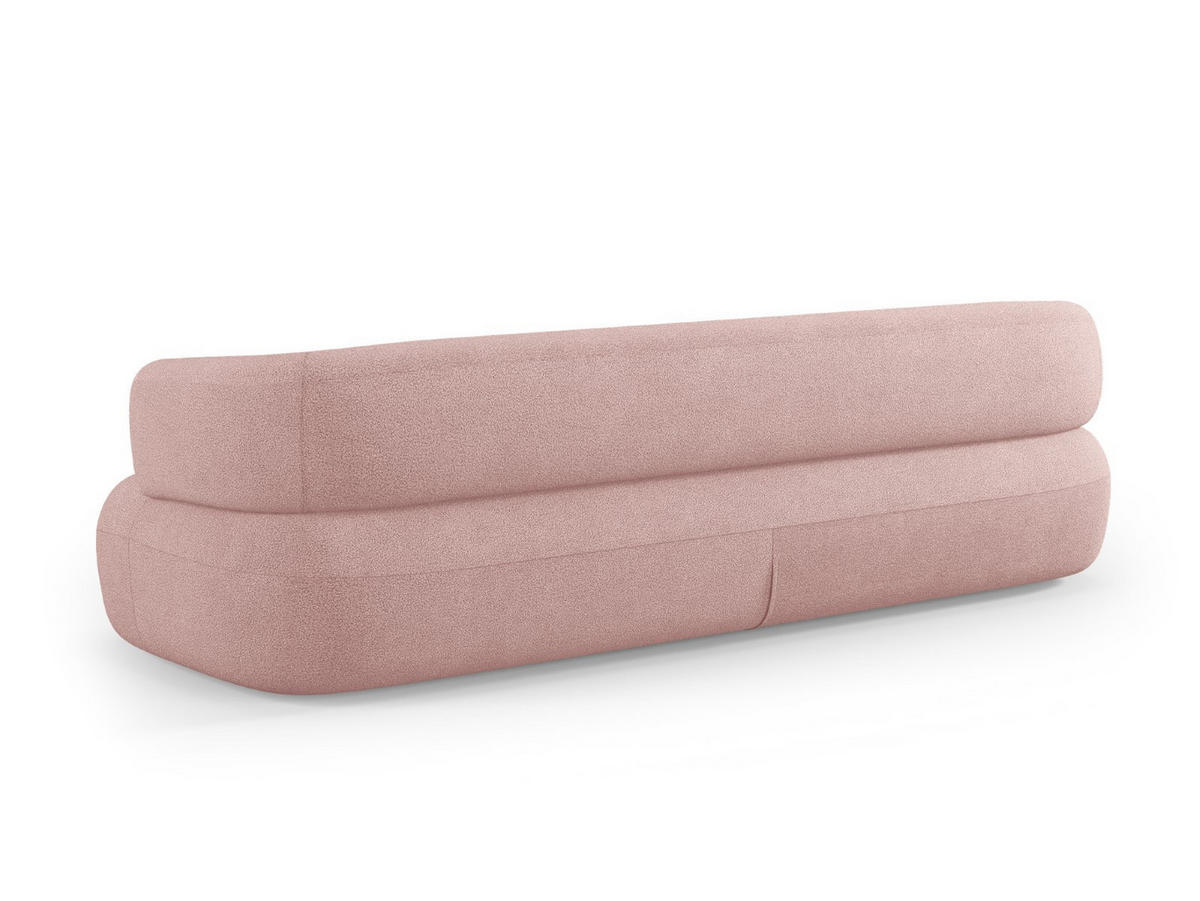 SOFA Jenny aus Boucle puderrosa 4 Sitzplätze - Altrosa, Textil (90/73/226cm) - Micadoni