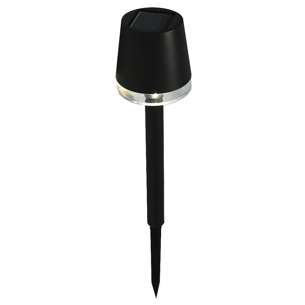 SOLARLAMPE Basic Schwarz 8/8/29 cm Kunstoff - Schwarz, Kunststoff (8/8/29cm) - Mondex