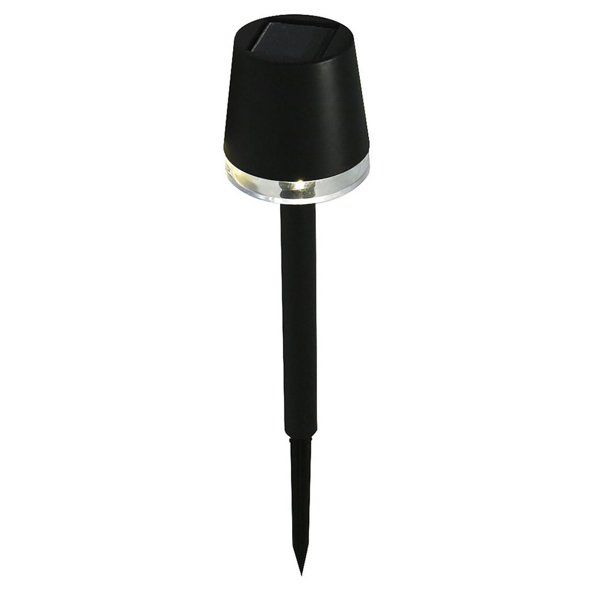 SOLARLAMPE Basic Schwarz 8/8/29 cm Kunstoff - Schwarz, Kunststoff (8/8/29cm) - Mondex