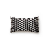OUTDOORKISSEN Morty Schwarz/Weiß 30x50 cm - Schwarz, Textil (30/50cm) - benuta Pure