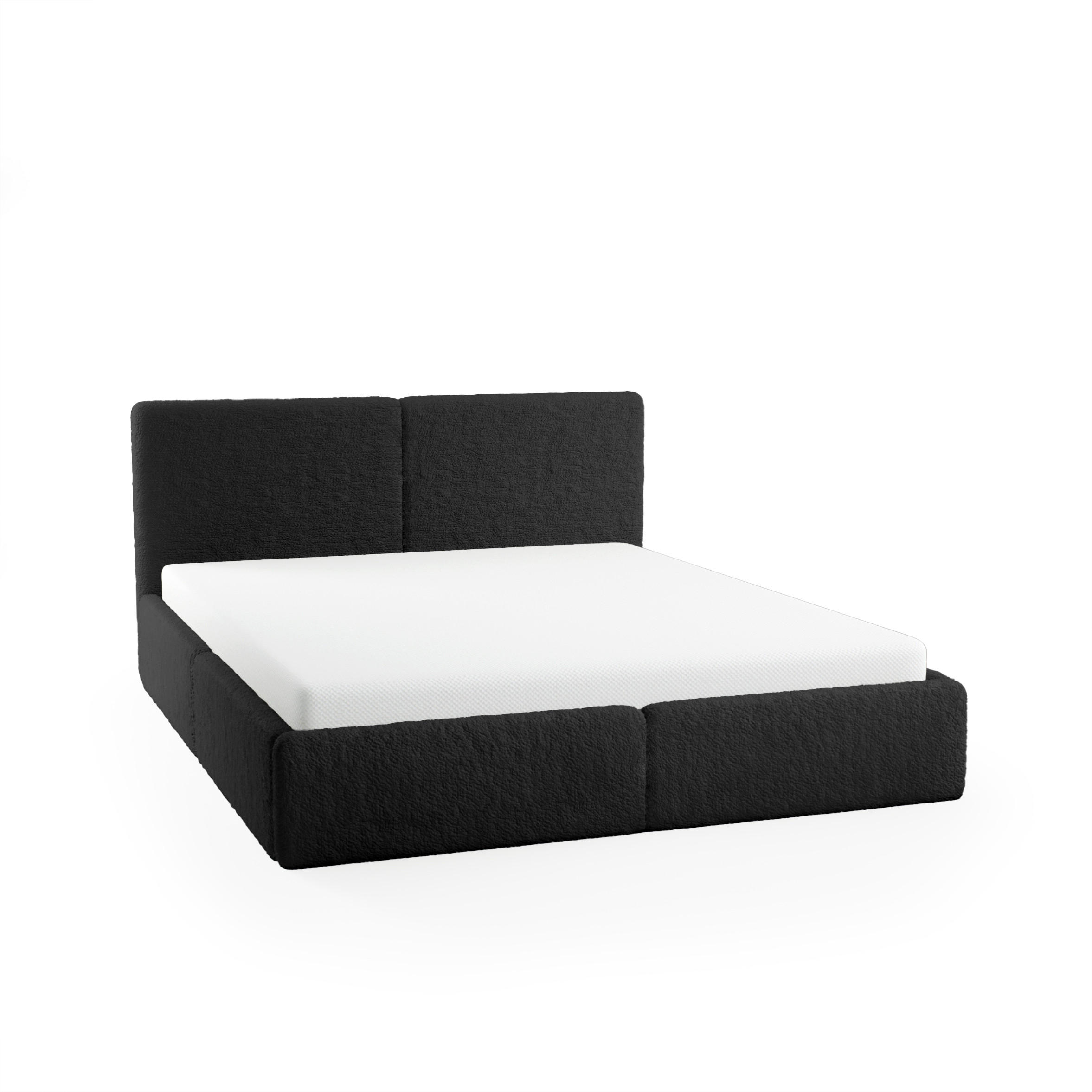 POLSTERBETT Riberia Slim 180x200 cm Schwarz - Schwarz, Holz/Textil (180/200cm) - Fedve