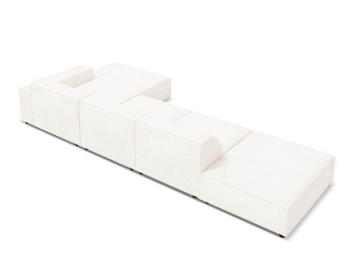 ECKSOFA rechts Jodie aus Boucle beige 5 Sitzplätze - Beige, Textil (166/341cm) - Micadoni