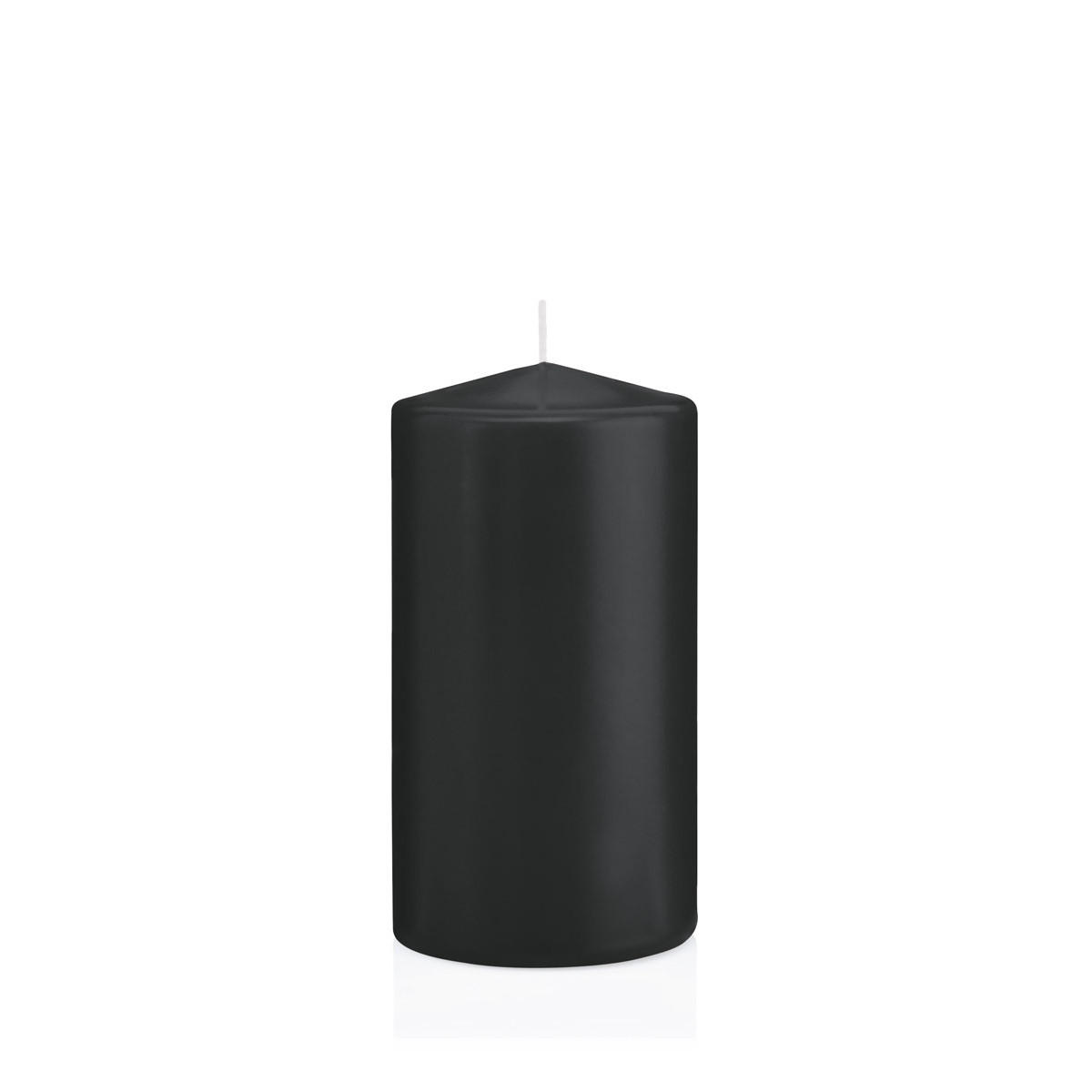 STUMPENKERZEN Schwarz Ø 78 x 150 mm, 8 Stück - Schwarz, Paraffin (8/15cm) - Wiedemann Kerzen