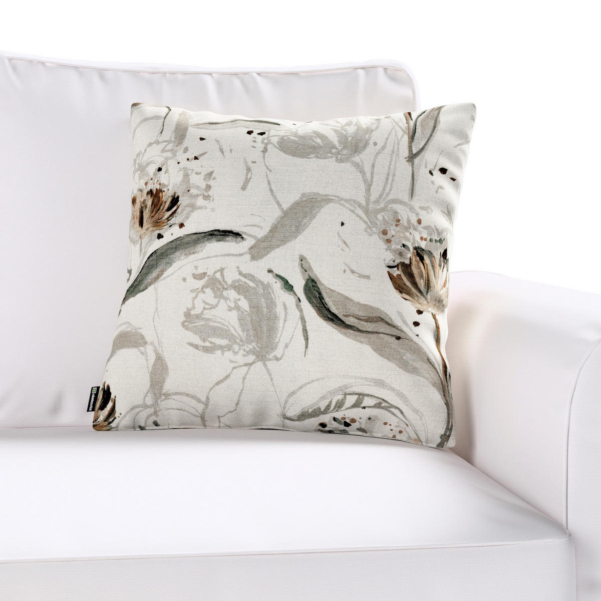 KISSENHÜLLE Botanic beige, 43x43 cm - Greige, Textil (43/43cm) - Dekoria