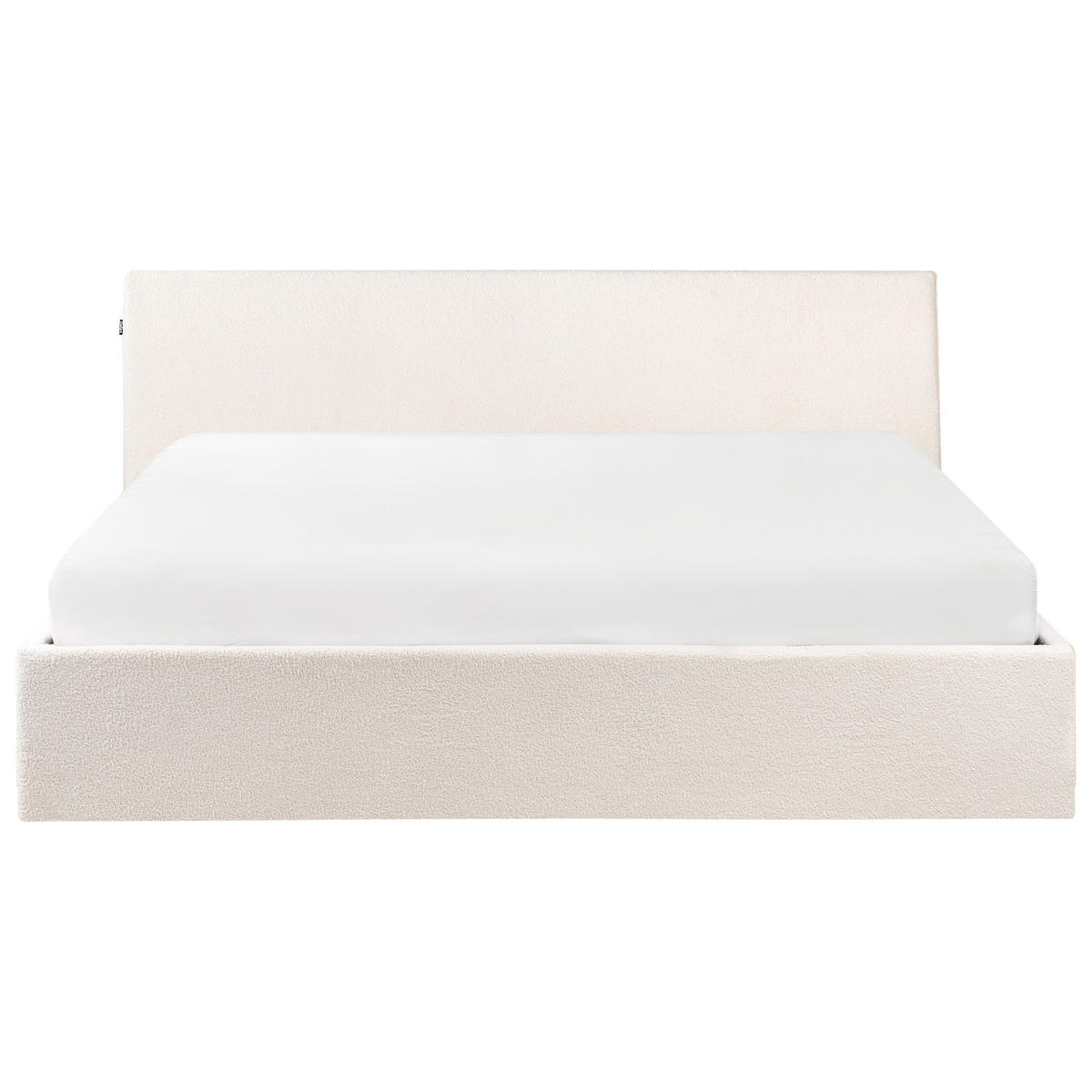 POLSTERBETT 180x200 cm Weiß Orbey - Creme, Textil (180/200cm) - Beliani
