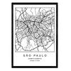POSTER Sao Paulo Skandinavischen Stil A3 Rahmenlos - Klar, Papier (29.7/5/42cm) - Nacnic