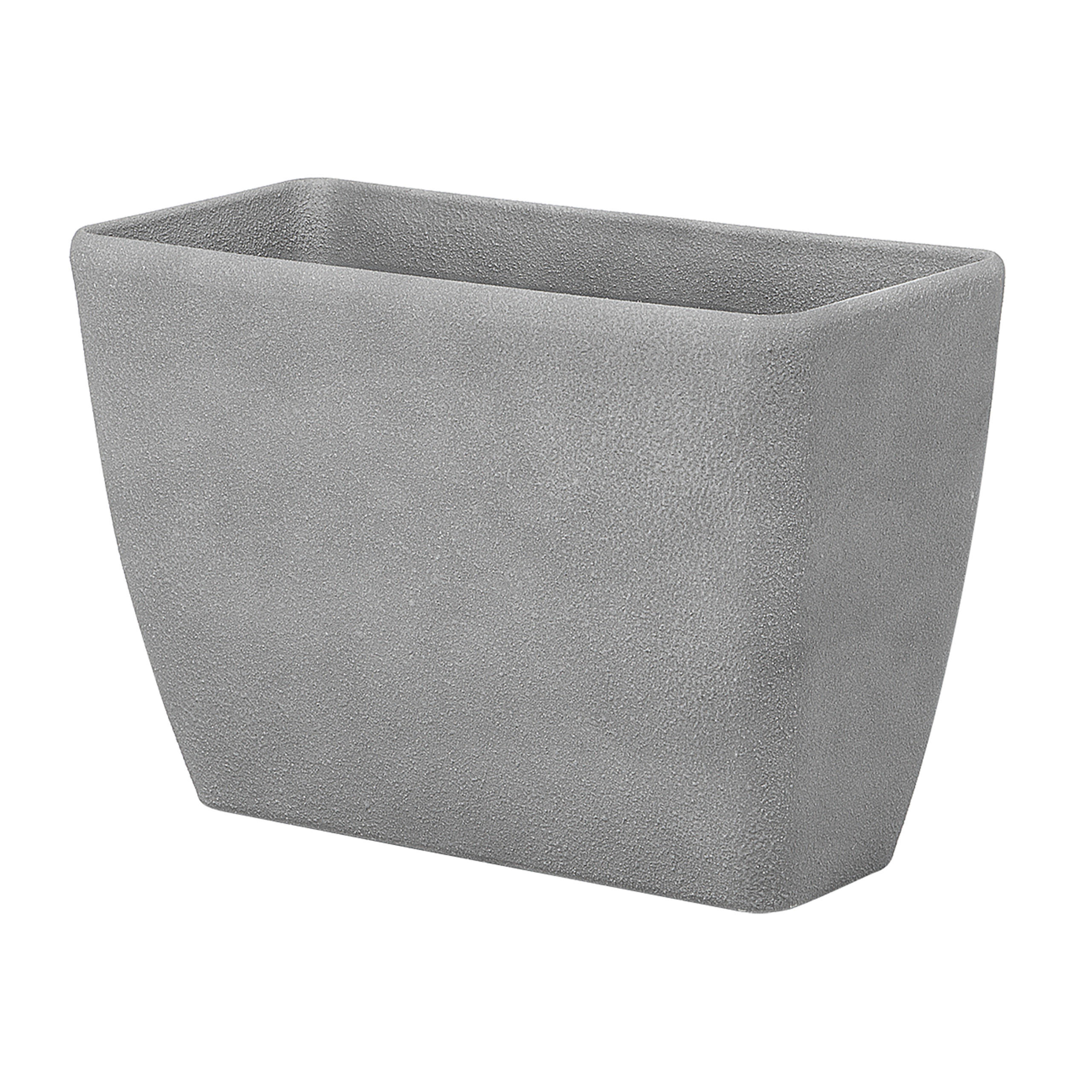 BLUMENTOPF hellgrau rechteckig 60/27/41 cm Baris - Hellgrau, Stein (41cm) - Beliani
