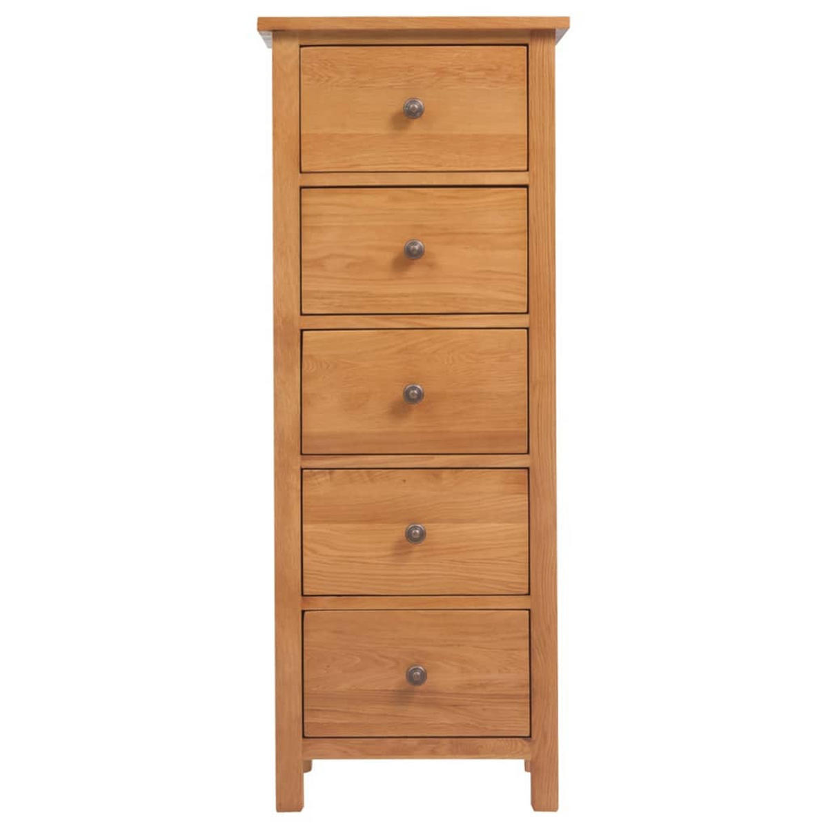 HOHE Kommode Mit Schubladen 45/32/110 Cm Massivholz Eiche - Braun, Holz (32/110/45cm) - vidaXL