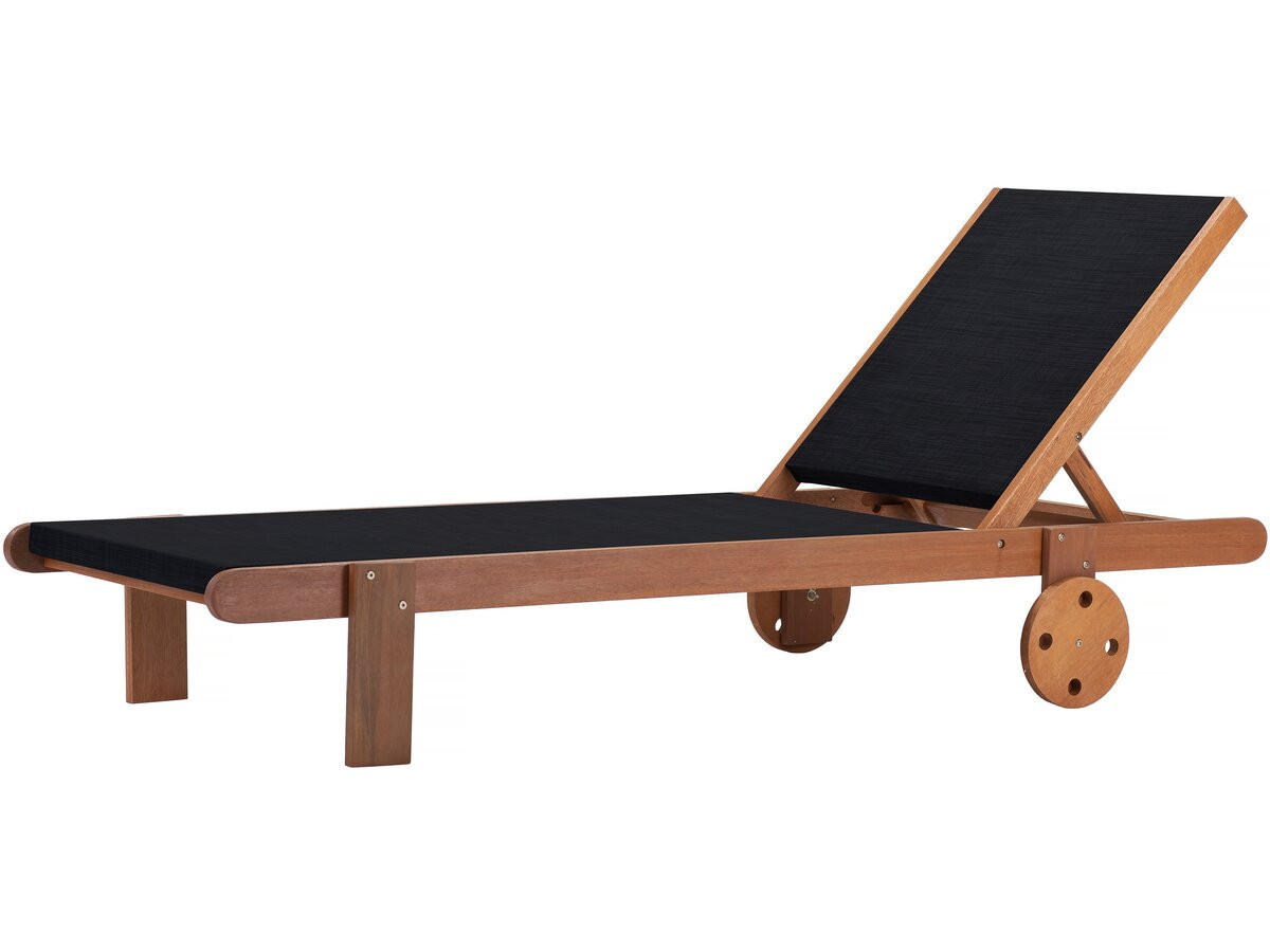 Habitat Garten Sonnenliege Schwarz 71x35x193 cm
