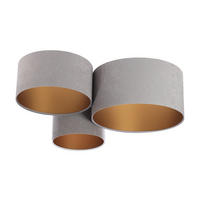 LAMPENSCHIRM Grau 75/34 cm - Goldfarben, Kunststoff (75/75/34cm) - KUNSTLOFT