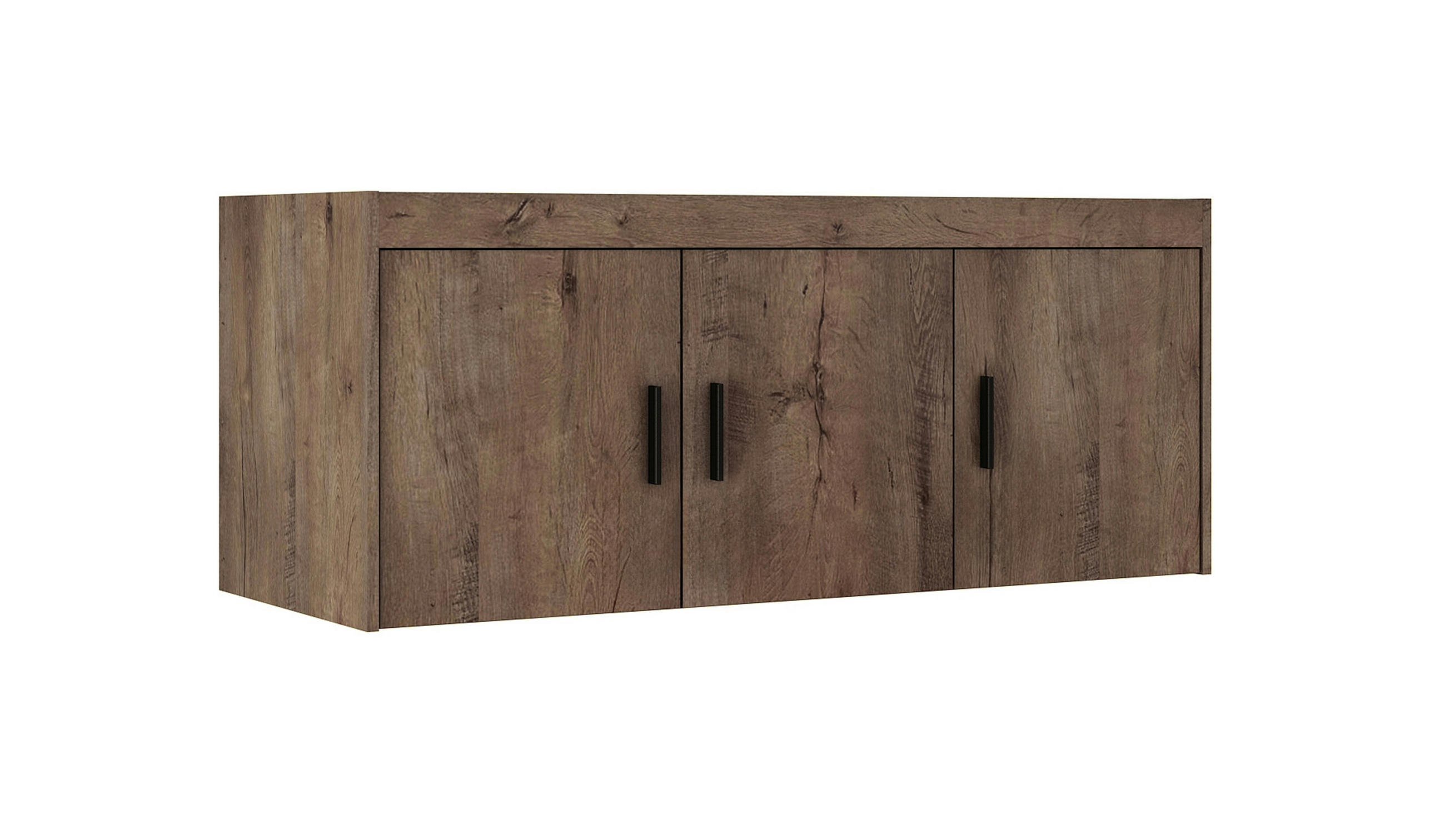 AUFSATZSCHRANK Storicos Eiche Lefkas 133/55,5/53 cm - 3T Modern - Braun, Holzwerkstoff/Kunststoff (133/55/53cm) - AX Living