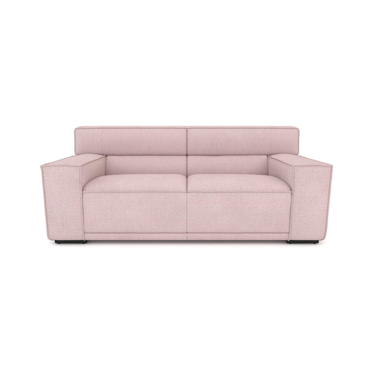 2,5-SITZER Umea Chenille Rosa 194/106/78 cm - Altrosa, Kunststoff/Textil (194/78/106cm) - foamnova