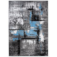 TEPPICH MAYA Blau Meliert Streifen Splash 250/300 cm - Blau, Textil (250/300cm) - Tapiso